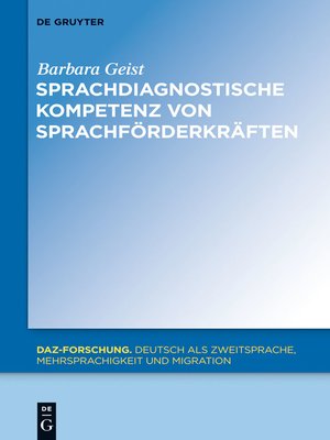 cover image of Sprachdiagnostische Kompetenz von Sprachförderkräften